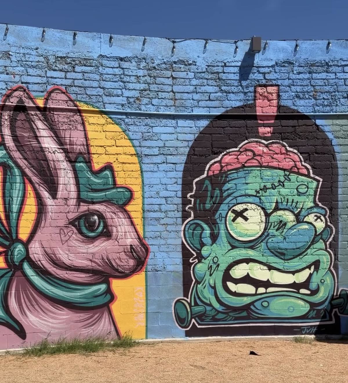 A painted mural in downtown Austin